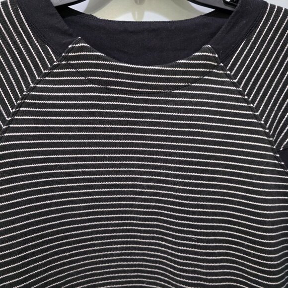Lululemon Striped Sweatshirt Black White Long Sleeve Soft Lightweight Pullover - Picture 2 of 7